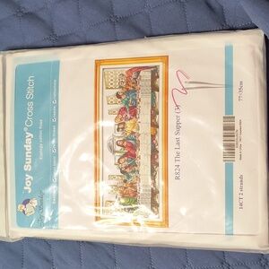 Joy Sunday "The Last Supper" Cross Stitch Kit, NEW